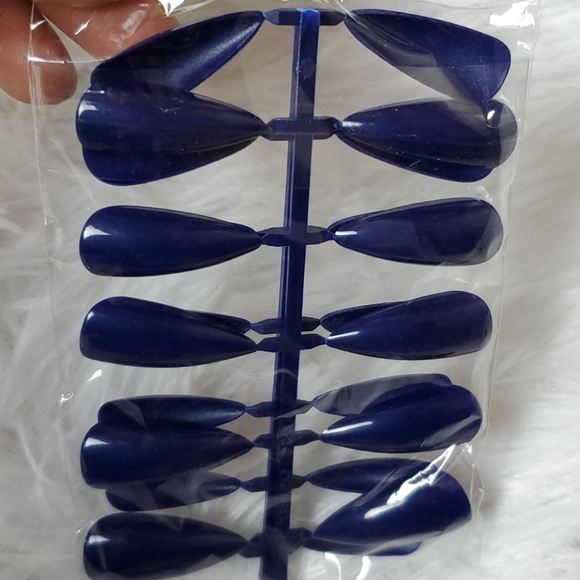 Navy blue stilleto or coffin nails - Picture 3 of 4